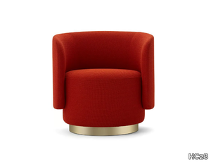 BILLIE - Swivel fabric easy chair with armrests _ HC28