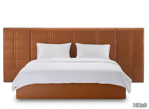 HIGH LINE - Leather double bed with upholstered headboard _ HC28