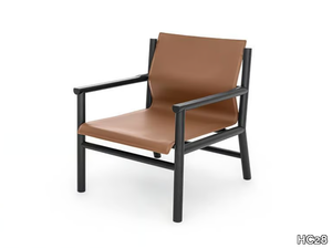 SIO - Tanned leather armchair with armrests _ HC28