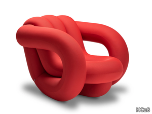 TWISTY - Fabric armchair with armrests _ HC28