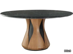 CLARA - Round marble and wooden dining table _ HC28