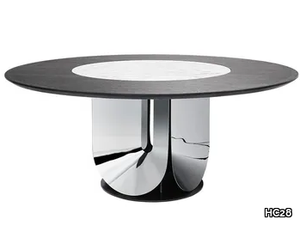 GAUDI - Round steel dining table _ HC28