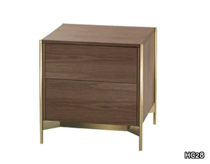 LONJA - Wooden bedside table with drawers _ HC28