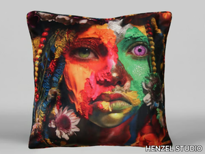 UNTITLED - ART91 - Square velvet cushion with removable cover _ HENZEL STUDIO