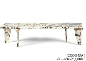 OVERLAP - Marble and metal low coffee table _ HESSENTIA | Cornelio Cappellini