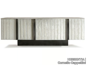 DOMINO - Composite material and oak sideboard with doors _ HESSENTIA | Cornelio Cappellini