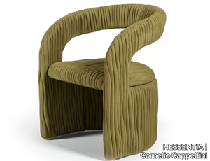 LEAF - Upholstered leather chair open back _ HESSENTIA | Cornelio Cappellini