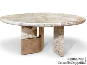 OVOO - Round marble and metal table _ HESSENTIA | Cornelio Cappellini