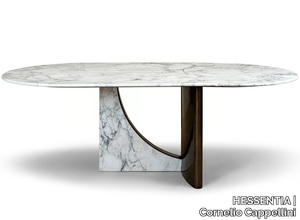 SPINNAKER - Oval table in marble and bronze _ HESSENTIA | Cornelio Cappellini