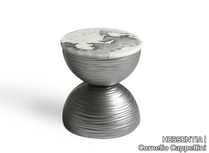 OTTO - Low round metal coffee table with marble top _ HESSENTIA | Cornelio Cappellini