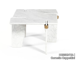 OVERLAP - Square marble coffee table for living room _ HESSENTIA | Cornelio Cappellini