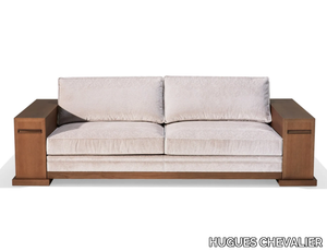 DOMINIQUE - Tanned leather sofa with integrated magazine rack _ HUGUES CHEVALIER