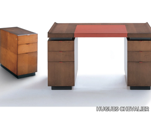 PRINCETON - Rectangular wooden writing desk with drawers _ HUGUES CHEVALIER