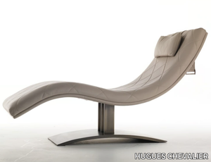 VENDÔME - Leather chaise longue _ HUGUES CHEVALIER