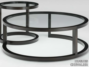 OMEGA - Modular round wooden coffee table _ HUGUES CHEVALIER