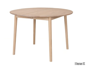 ZIGZAG 660BL - Extending round ash table _ Hans K