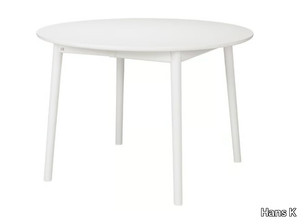 ZIGZAG 660WH - Extending round birch table _ Hans K