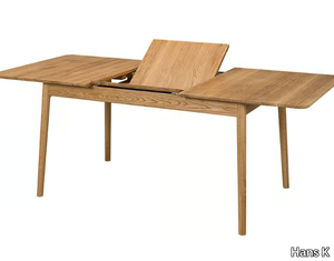 ZIGZAG 660 - Extending rectangular oak table _ Hans K