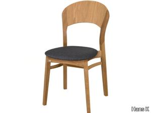 RAINBOW 665 - Oak chair with integrated cushion _ Hans K