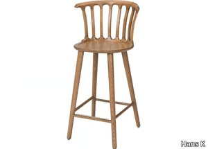 SAN MARCO 690 - High oak stool with footrest _ Hans K