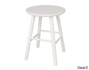 ZIGZAG 660WH - Birch stool with footrest _ Hans K