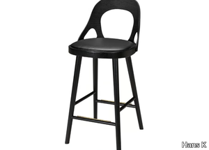 COLIBRI 670S - High oak stool with back _ Hans K