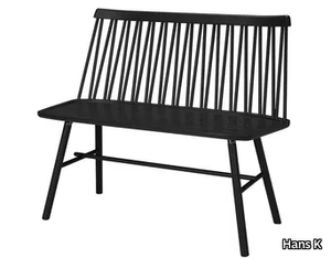 ZIGZAG 660S - Ash bench with back _ Hans K