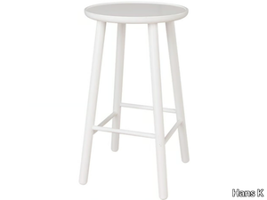 ZIGZAG 660WH - High birch stool with footrest _ Hans K