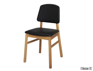 VERONA 655 - Oak chair with leather integrated cushion _ Hans K