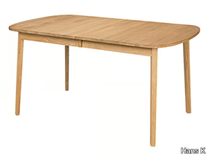 RAINBOW 665 - Extending rectangular oak table _ Hans K