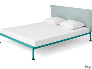 TAMOTO - Double bed with upholstered headboard _ Hay