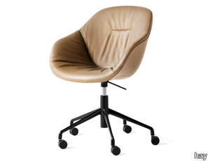 ABOUT A CHAIR AAC 153 SOFT - Upholstered height-adjustable chair with castors _ Hay