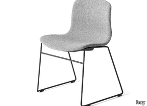 ABOUT A CHAIR AAC09 - Stackable sled base upholstered chair _ Hay