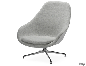 ABOUT A LOUNGE CHAIR AAL91 - Swivel armchair with armrests with 4-spoke base _ Hay