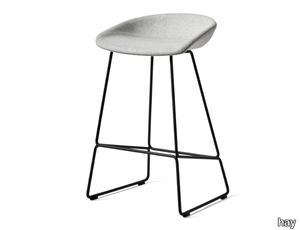 ABOUT A STOOL AAS 39 - Sled base stool with integrated cushion _ Hay