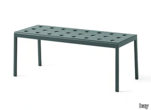 BALCONY - Rectangular powder coated steel garden side table _ Hay