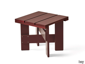 CRATE - Low pine garden side table _ Hay