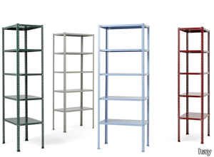 HAY SHELVING UNIT - Open powder coated steel shelving unit _ Hay