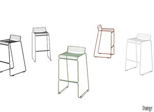 HEE - Stackable powder coated steel barstool _ Hay