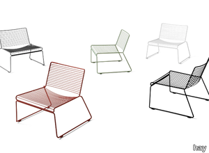 HEE - Stackable powder coated steel easy chair _ Hay