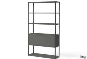 NEW ORDER COMB. 502 - Open aluminium bookcase _ Hay