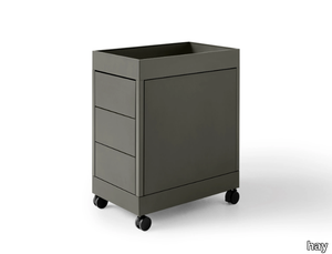 NEW ORDER TROLLEY - Aluminium office drawer unit with castors _ Hay