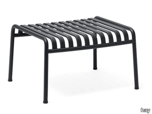 PALISSADE - Rectangular steel garden footstool _ Hay