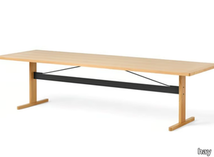 PASSERELLE - Rectangular wood veneer table _ Hay