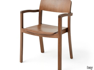 PASTIS - Stackable wooden chair with armrests _ Hay