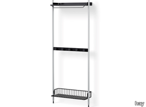 PIER SYSTEM 1041 - Sectional wall-mounted Anodized aluminium hallway unit _ Hay