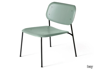 SOFT EDGE 100 LOUNGE - Steel and wood easy chair _ Hay