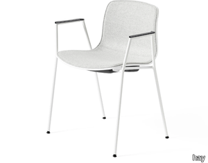 ABOUT A CHAIR AAC18 - Stackable upholstered chair with armrests _ Hay