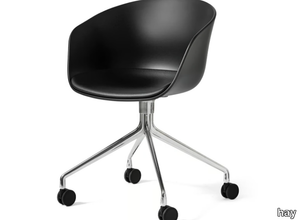 ABOUT A CHAIR AAC24 - Swivel polypropylene chair with integrated cushion _ Hay