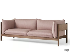 ARBOUR - OILED WAXED WALNUT - 3 seater fabric sofa _ Hay